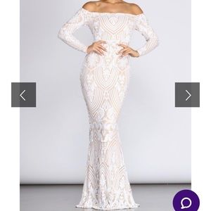 Windsor Sierra Sequin off the Shoulder